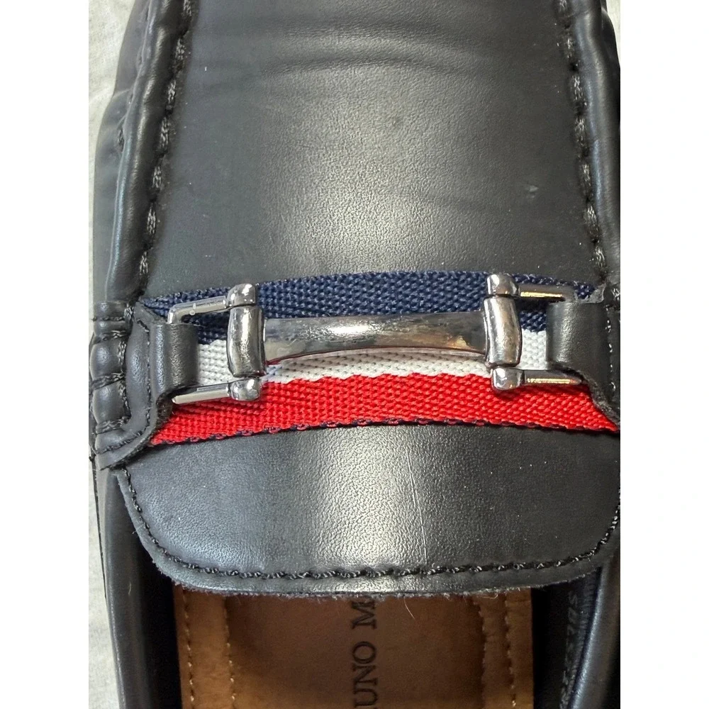 Bruno Marc Kids Black Bit Loafers SBLS218K Slip On Dress Shoes Size 1